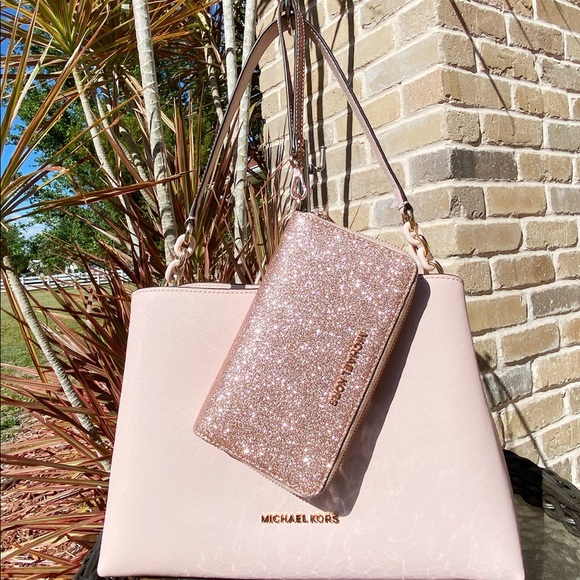 BUNDLe Michale kors large satchel & wallet PINK - Picture 3 of 8